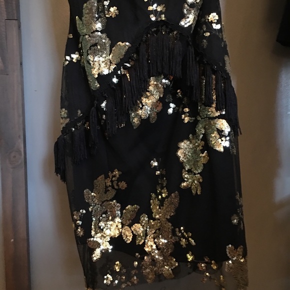 Floral sequin & tassel halter dress. - Picture 2 of 4